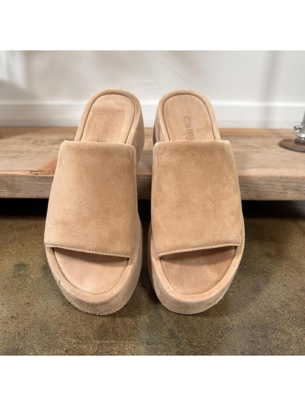La Canadienne Kyrie Platform in Sand Size 37 - Picture 2 of 12